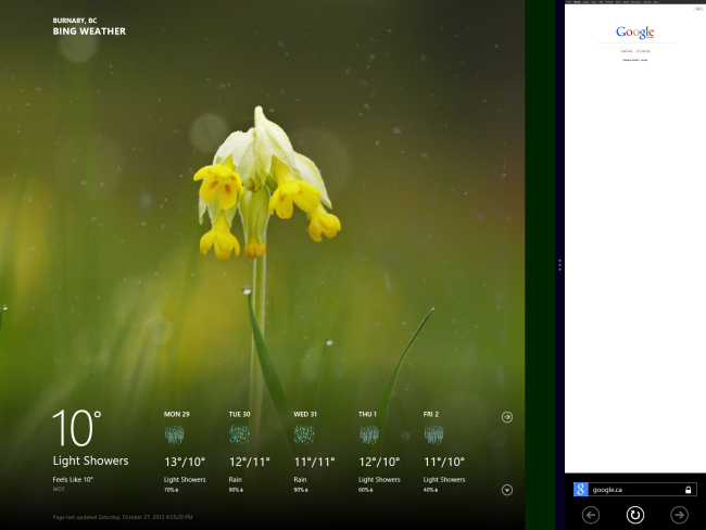 How To Run Two Windows 8 Apps At the Same Time With the Snap Feature