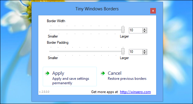 How to Change the Window Border Size in Windows 8