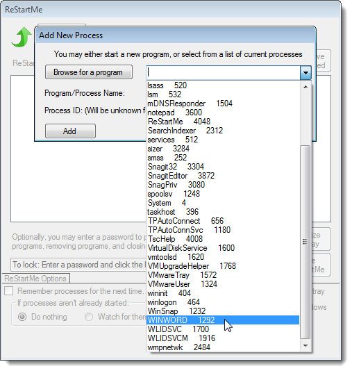 Quickly and Automatically Restart a Windows Program When it Crashes