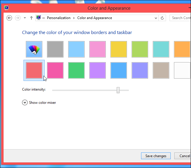 How To Change the Window Border Color in Windows 8