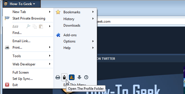 How to Customize the Items on the Orange Firefox Menu