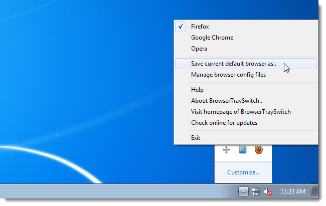 Quickly Change Your Default Web Browser in Windows From the System Tray