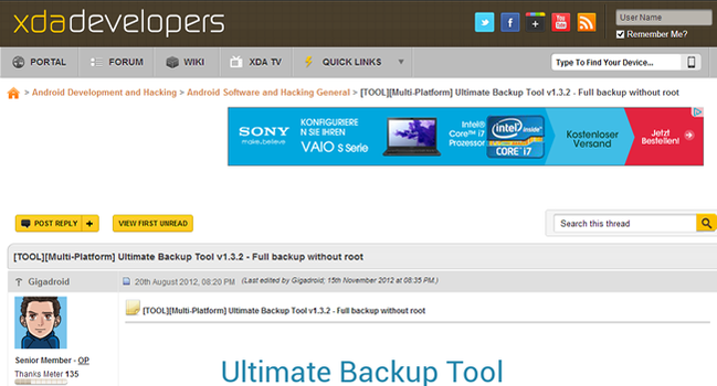 Using the Ultimate Backup Tool to Create a Backup of Your Android Phone