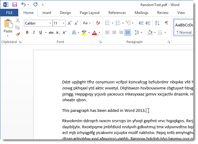 How to Convert Text from a PDF File into an Editable Word 2013 Document