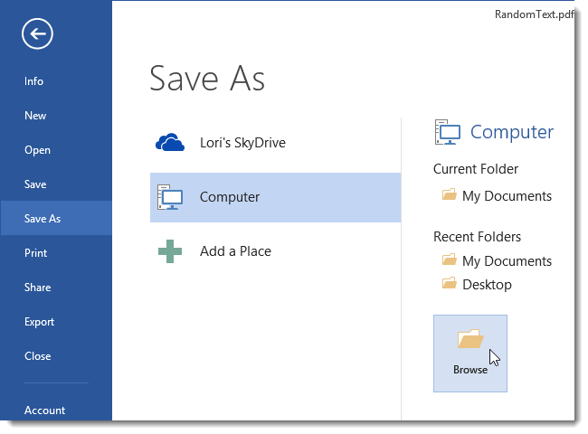 How to Convert Text from a PDF File into an Editable Word 2013 Document