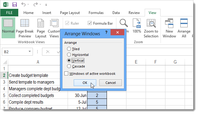 How to View Spreadsheets Side-by-Side in Separate Windows in Excel