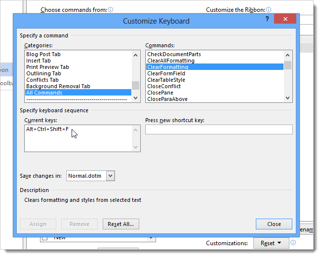 How to Add a Keyboard Shortcut to a Command in Word 2013