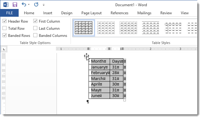 How to Convert Text to a Table and a Table to Text in Word 2013
