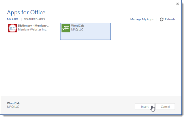 How to Add Useful Apps Directly to Word 2013