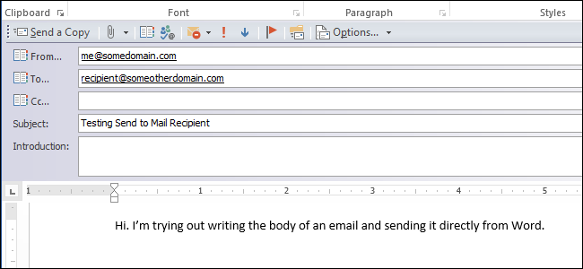 How to Send a Word Document as the Body of an Email Message