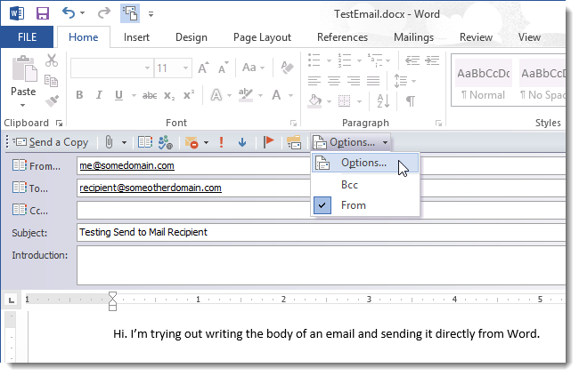 How to Send a Word Document as the Body of an Email Message