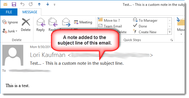 Email Subject Line Notes How to Add a Note to an Email Message in Outlook 2013
