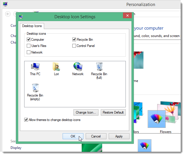 How to Make the Computer Icon Display on the Windows 8.1 Desktop