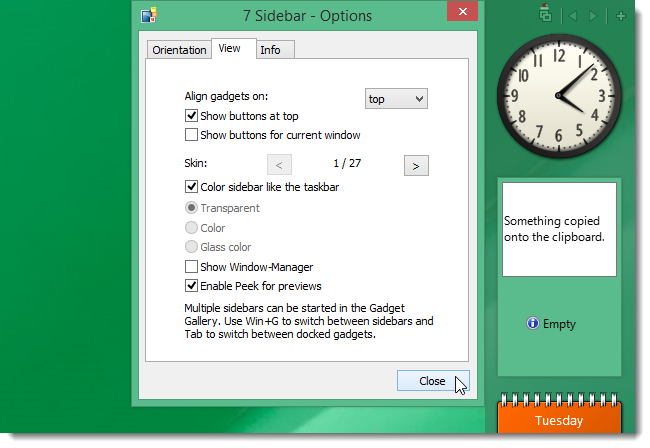 How to Add Gadgets Back to Windows 8.1 or 10