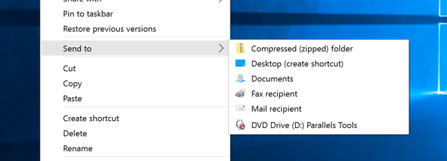 Customize the Send To Menu in Windows 10, 8, 7, or Vista