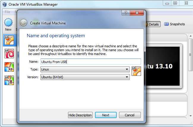 Virtualbox Boot Image How to Boot From a USB Drive in VirtualBox
