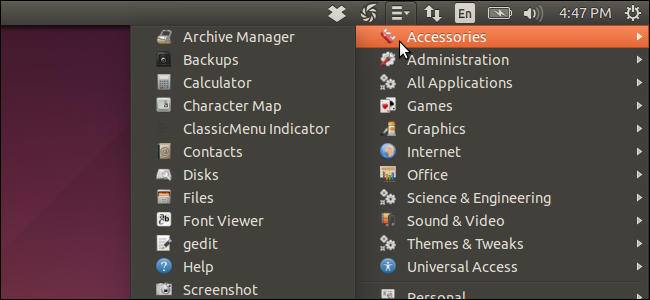 Ubuntu Software Menu How to Install and Launch the Classic Gnome Menu in Ubuntu 14.04