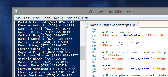 How to Generate Random Names & Phone Numbers with PowerShell