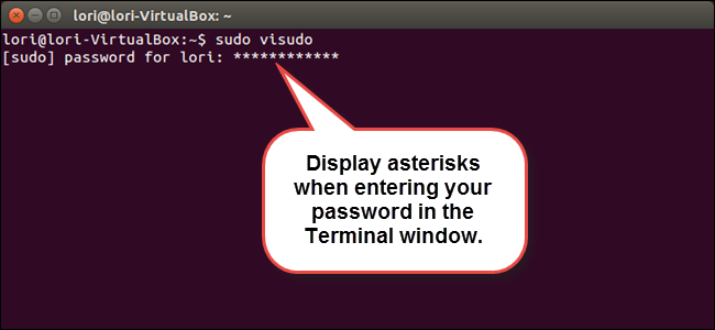 How to Make Password Asterisks Visible in the Terminal Window in Linux