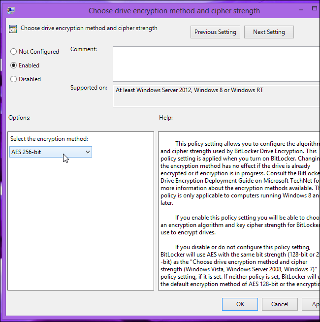 How to Make BitLocker Use 256-bit AES Encryption Instead of 128-bit AES