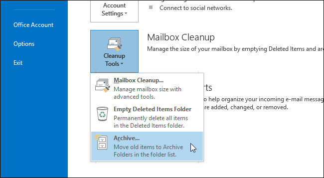 How to Archive Email Messages in Outlook 2013