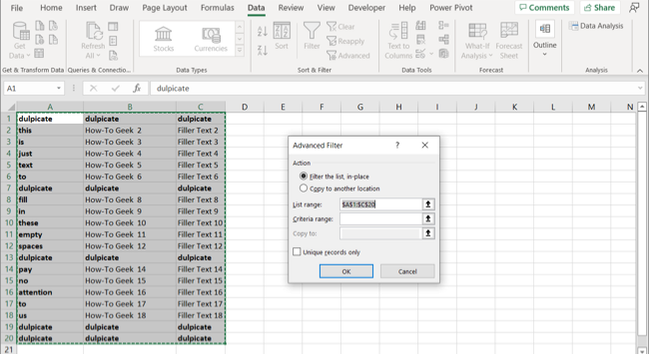 How to Remove Duplicate Rows in Excel
