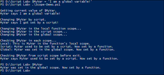 How Scopes Affect PowerShell Scripts