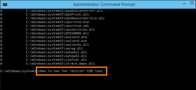 How to Change File Attributes with Attrib from the Windows Command Prompt