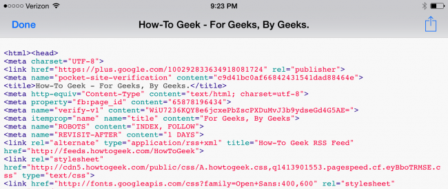 How to View Web Page Source Code on Your iPhone or iPad