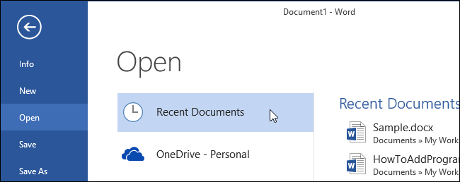 How to Pin Most-Used Files and Folders to the Open Screen in Office 2013