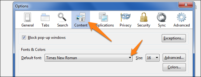 How to Change the Default Fonts in Your Web Browser