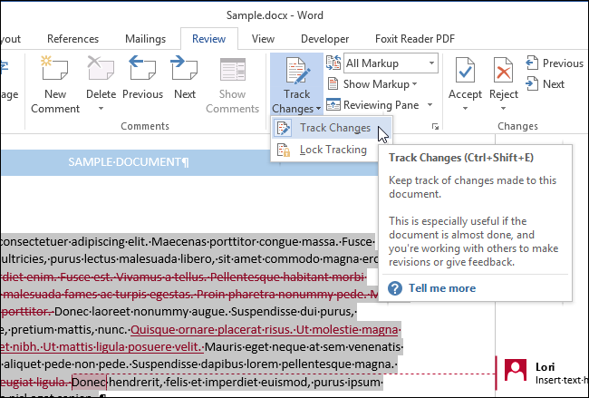 How to Copy and Paste Text With Tracked Changes in Word 2013