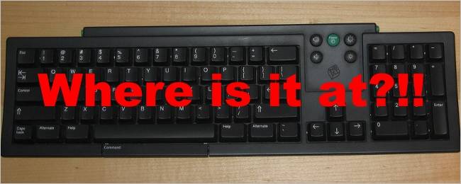 Where is the Apps Key Located at on a Standard Microsoft-Oriented Keyboard?