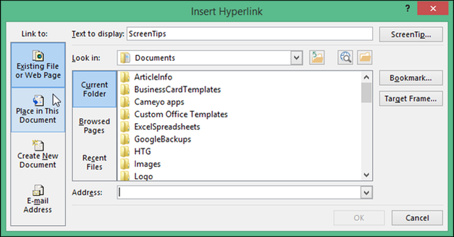 How to Create Custom ScreenTips in Word 2013