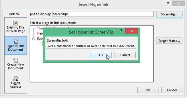 How to Create Custom ScreenTips in Word 2013