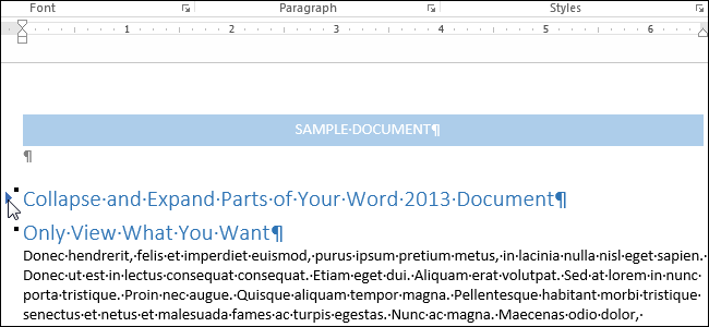How to Collapse and Expand Parts of Your Document in Word