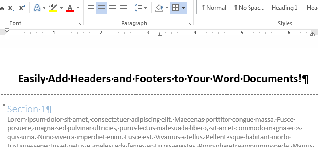 How to Add a Header or Footer to a Word Document
