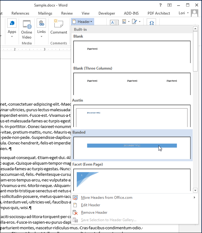 How to Add a Header or Footer to a Word Document