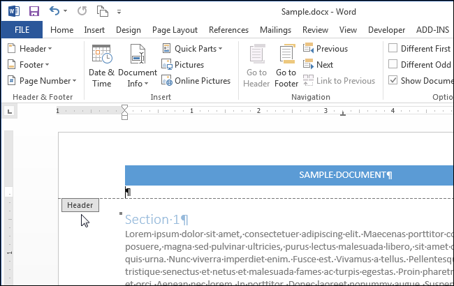 How to Add a Header or Footer to a Word Document