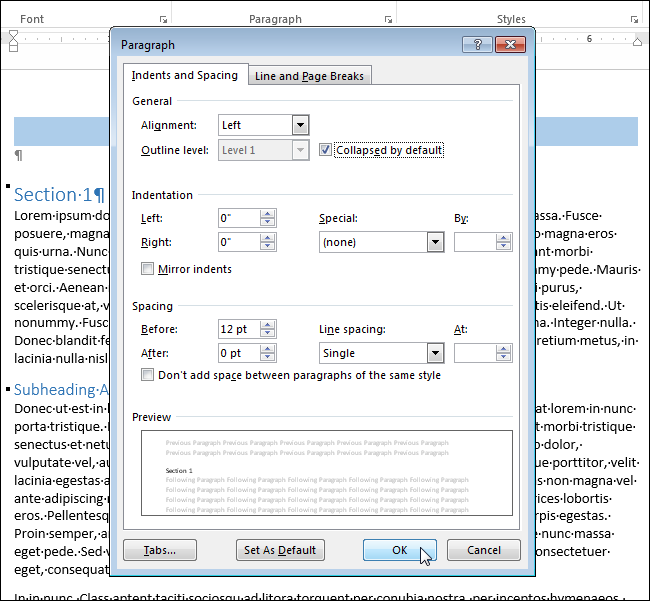 How to Collapse and Expand Parts of Your Document in Word