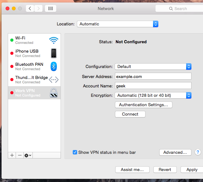 How to Connect Your Mac to Any VPN (and Automatically Reconnect)