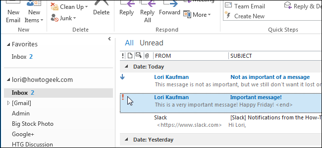 How to Set the Priority for an Email Message in Outlook