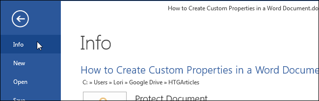 How to Create Custom Properties in a Word Document