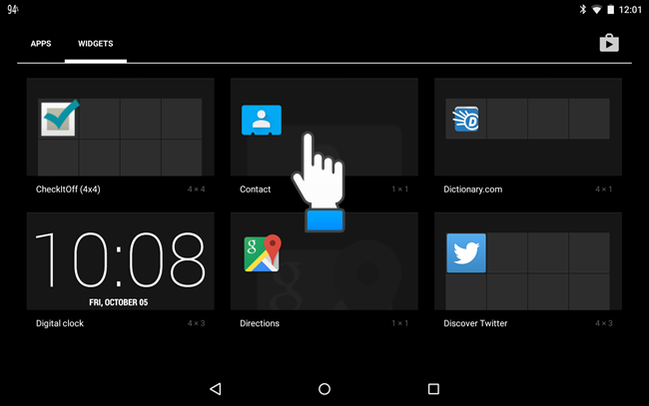 How to Add a Widget for a Contact to the Home Screen in Android