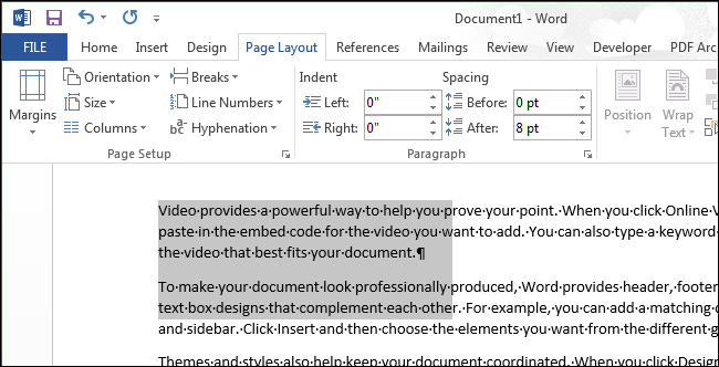 How to Quickly and Easily Select Blocks of Content in Word