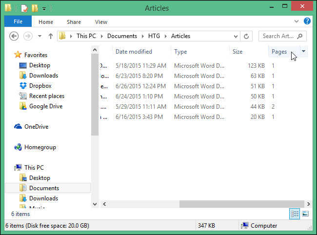 How to Get the Page Counts for Multiple Word Documents at Once