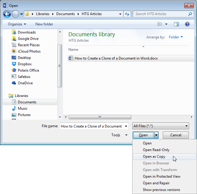 How to Create a Clone of a Document in Word