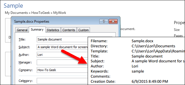 How to Print Document Properties in Word
