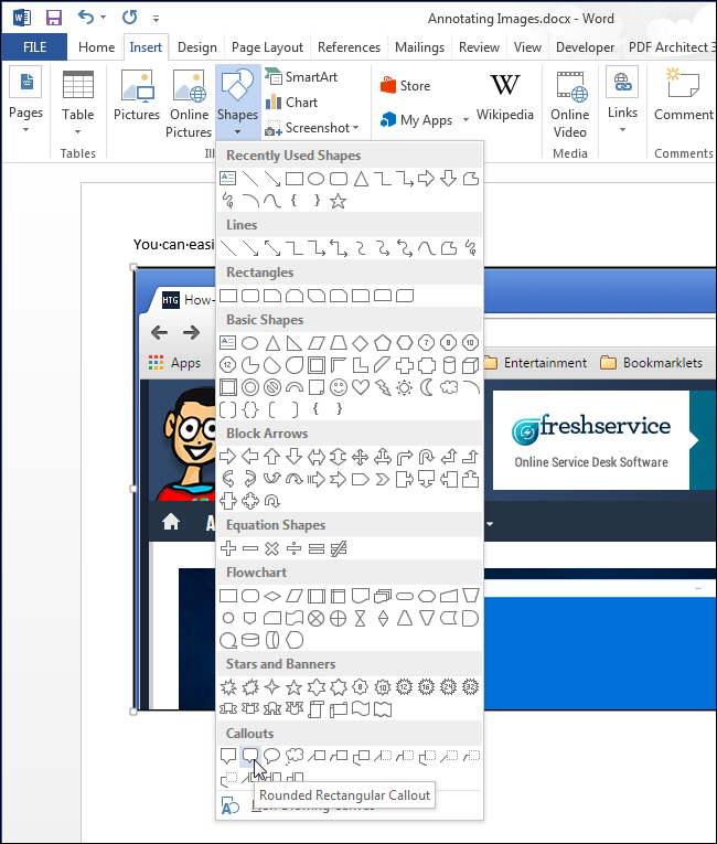 How to Annotate an Image in Word