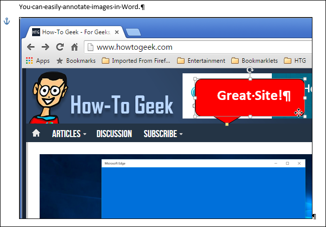 How to Annotate an Image in Word